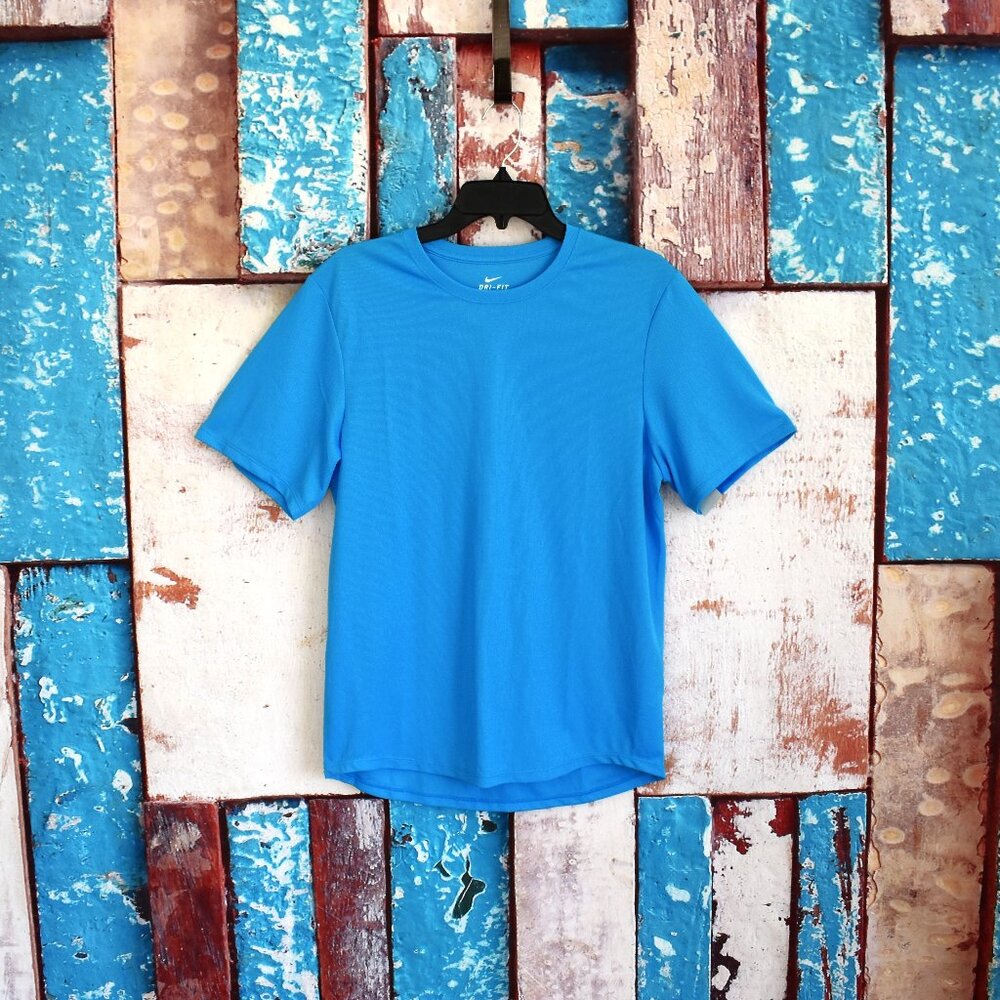 Men's Nike Tee Dri-Fit Short Sleeve Event Running T-Shirt S, L Teal Blue NEW